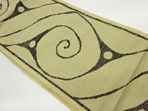 手織り紬渦模様織出し名古屋帯